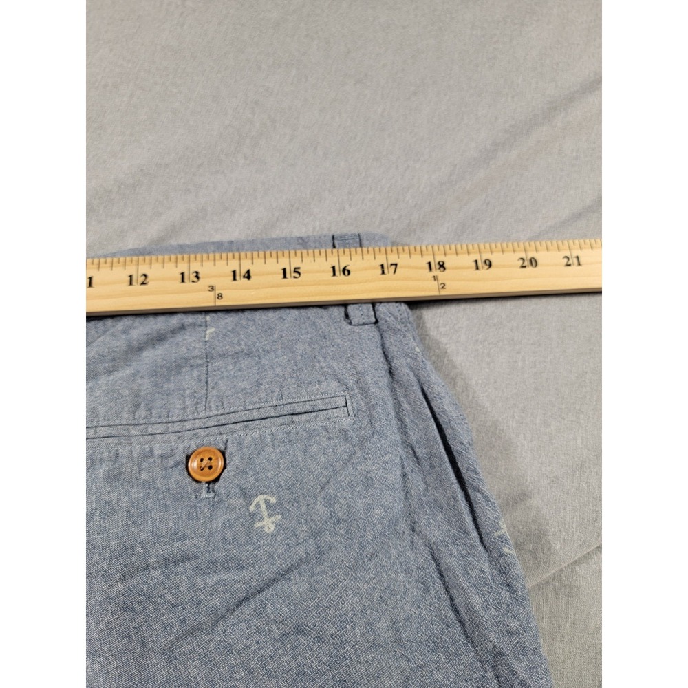 J. Crew Gramercy Shorts‎ Mens 34 Blue Anchor Chino Preppy Sailing Beach Casual - Picture 4 of 8